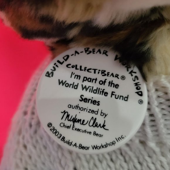 Build A Bear Workshop Collectibear Leopard White Knit Sweater - Picture 10 of 13